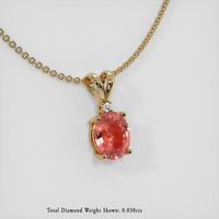 3.03 Ct. Sapphire Pendant, 14K Yellow Gold 2