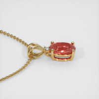 3.03 Ct. Sapphire Pendant, 14K Yellow Gold 3