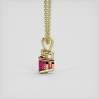 0.40 Ct. Pinkish Red Ruby Pendant, 14K Yellow Gold 3