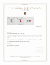 Ruby Pendant 7.60 Ct., 14K Yellow Gold Appraisal