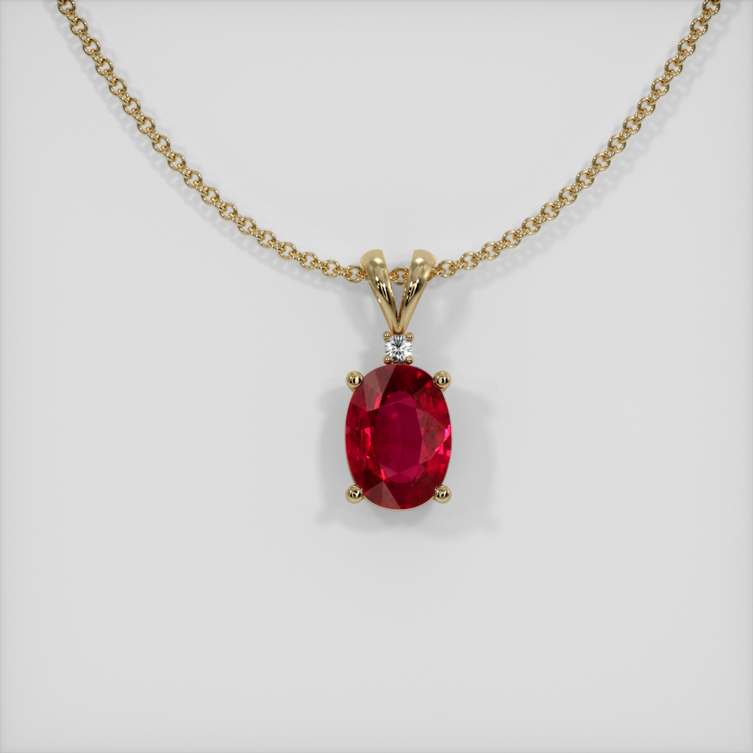 14k 2024 Gold Pendant With Ruby