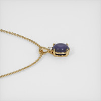 7.21 Ct. Bluish Grey Sapphire Pendant, 14K Yellow Gold 3