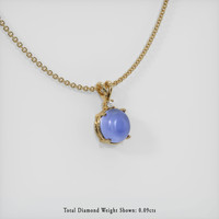 28.00 Ct. Blue Sapphire Pendant, 14K Yellow Gold 2