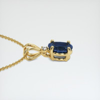 0.97 Ct. Blue Sapphire Pendant, 18K Yellow Gold 3