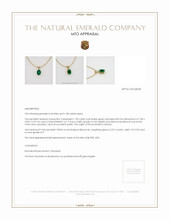 Emerald Pendant 1.00 Ct., 18K Yellow Gold Appraisal