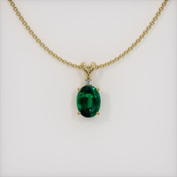 3.64 Ct. Emerald  Pendant - 18K Yellow Gold