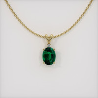 3.64 Ct. Emerald Pendant, 18K Yellow Gold 1