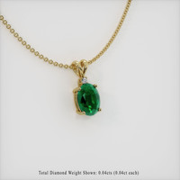 3.64 Ct. Emerald  Pendant - 18K Yellow Gold