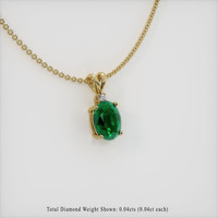 3.64 Ct. Emerald Pendant, 18K Yellow Gold 2