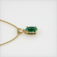 3.64 Ct. Emerald Pendant, 18K Yellow Gold 3