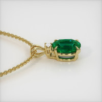 1.26 Ct. Emerald Pendant, 18K Yellow Gold 3
