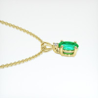 0.63 Ct. Emerald Pendant, 18K Yellow Gold 3