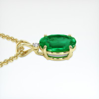 5.70 Ct. Emerald Pendant, 18K Yellow Gold 3