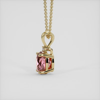 1.39 Ct. Pink Malaya Garnet Pendant, 18K Yellow Gold 3