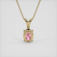 1.39 Ct. Pink Malaya Garnet Pendant, 18K Yellow Gold 4