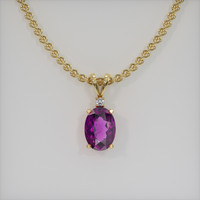 3.83 Ct. Gemstone Pendant, 18K Yellow Gold 1