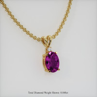 3.83 Ct. Gemstone Pendant, 18K Yellow Gold 2