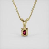 0.40 Ct. Pinkish Red Ruby Pendant, 18K Yellow Gold 4