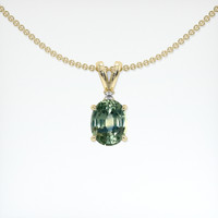 1.14 Ct. Sapphire Pendant, 18K Yellow Gold 1