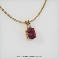1.00 Ct. Sapphire Pendant, 18K Yellow Gold 2