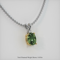 1.20 Ct. Gemstone Pendant, 14K Yellow & White 2