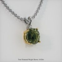 4.03 Ct. Gemstone Pendant, 14K Yellow & White 2