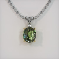 4.03 Ct. Gemstone Pendant, 18K Yellow & White 1