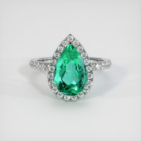 3.23 Ct. Emerald Ring, Platinum 950 1