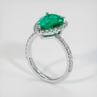 3.23 Ct. Emerald Ring, Platinum 950 2