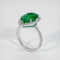 5.52 Ct. Emerald Ring, Platinum 950 2