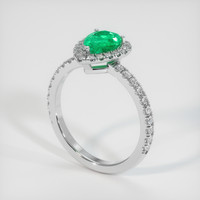 0.82 Ct. Emerald Ring, Platinum 950 2