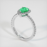 0.86 Ct. Emerald Ring, Platinum 950 2