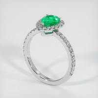 0.98 Ct. Emerald Ring, Platinum 950 2