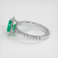 0.74 Ct. Emerald Ring, Platinum 950 4