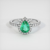 0.83 Ct. Emerald Ring, Platinum 950 1