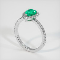 0.95 Ct. Emerald Ring, Platinum 950 2