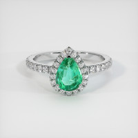 0.77 Ct. Emerald Ring, Platinum 950 1