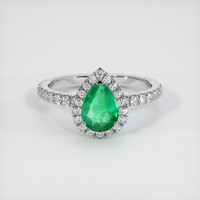 0.81 Ct. Emerald Ring, Platinum 950 1