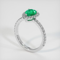 0.81 Ct. Emerald Ring, Platinum 950 2