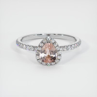 0.79 Ct. Pink Sapphire Ring, Platinum 950 1