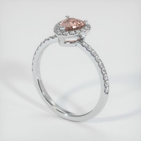 0.79 Ct. Pink Sapphire Ring, Platinum 950 2