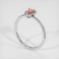 0.83 Ct. Padparadscha Sapphire Ring, Platinum 950 2