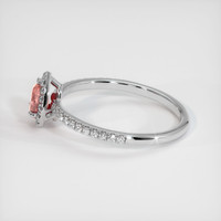 0.83 Ct. Padparadscha Sapphire Ring, Platinum 950 4