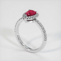 0.99 Ct. Ruby Ring, Platinum 950 2