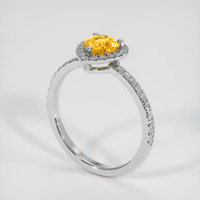 1.62 Ct. Yellow Sapphire Ring, Platinum 950 2