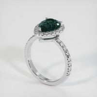 3.05 Ct. Greenish Blue Sapphire Ring, Platinum 950 2