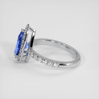 1.60 Ct. Blue Sapphire Ring, Platinum 950 4