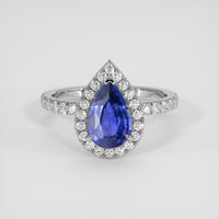 2.04 Ct. Blue Sapphire Ring, Platinum 950 1