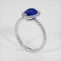 1.56 Ct. Blue Sapphire Ring, Platinum 950 2