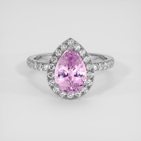 3.22 Ct. Pinkish Purple Sapphire Ring, Platinum 950 1